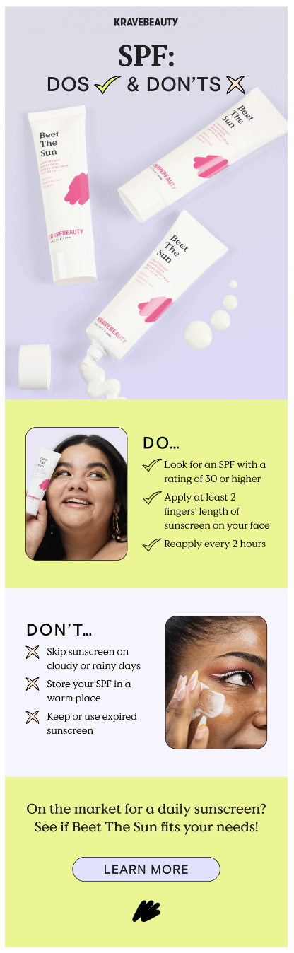 Skincare Email Design